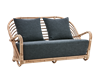 Kurvesofa i rattan - Arne Jacobsen Charlottenborg sofa